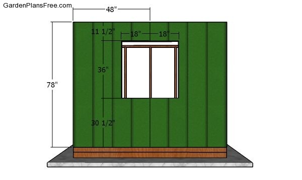 Side wall with window siding panels