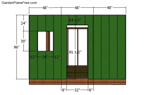 perete lateral cu panouri de siding pentru ferestre