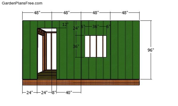 Side wall with window siding panels