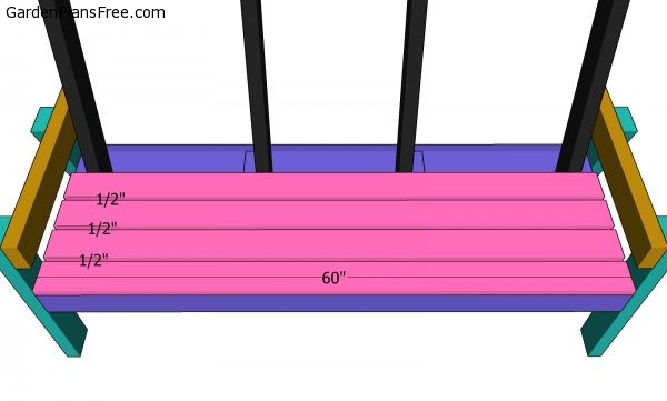 Seat slats - large patio bench