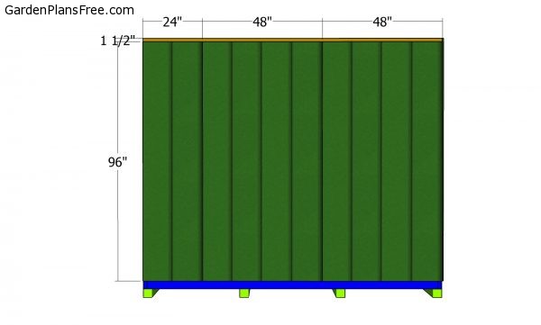 Back wall siding sheets