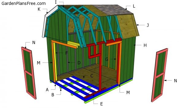 10x12 shed plans - gambrel shed - free pdf download free