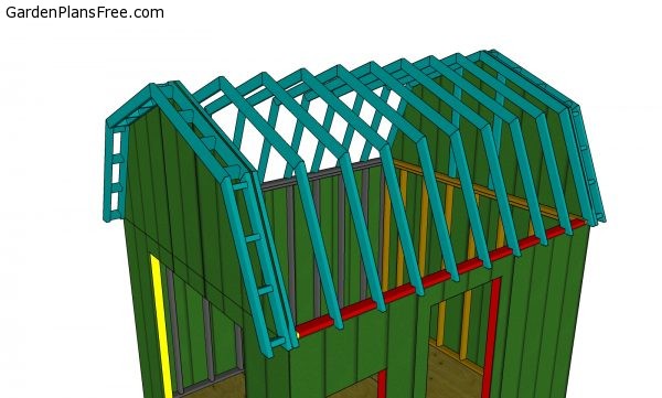 Fitting the overhangs to the barn shed