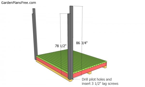 Fitting the posts to the front