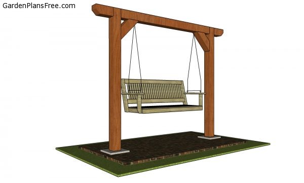 2 Post Swing Set Free Diy Plans, Wooden Porch Swing Stand Plans
