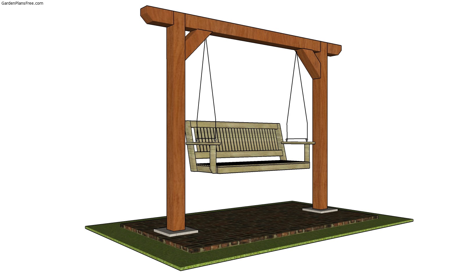 2 Post Swing Set Free Diy Plans, How To Build An Outdoor Swing Stand