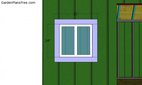 Window trims - 10x12 barn shed