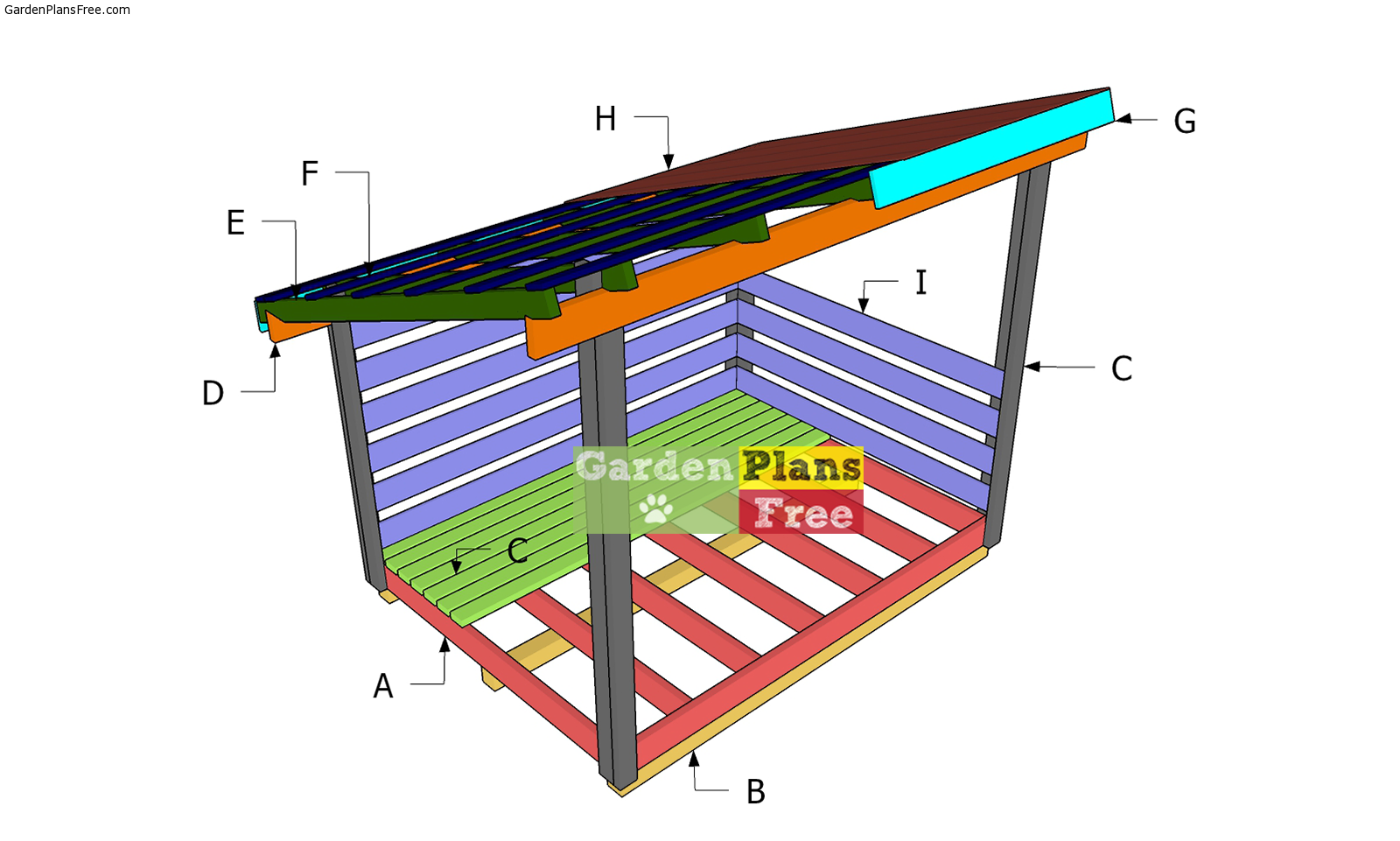 2 Cord Firewood Shed - Free DIY Plans | Free Garden Plans - How to ...