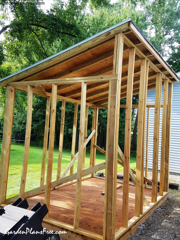 DIY 8x12 Lean to Shed Free Garden Plans - How to build garden projects