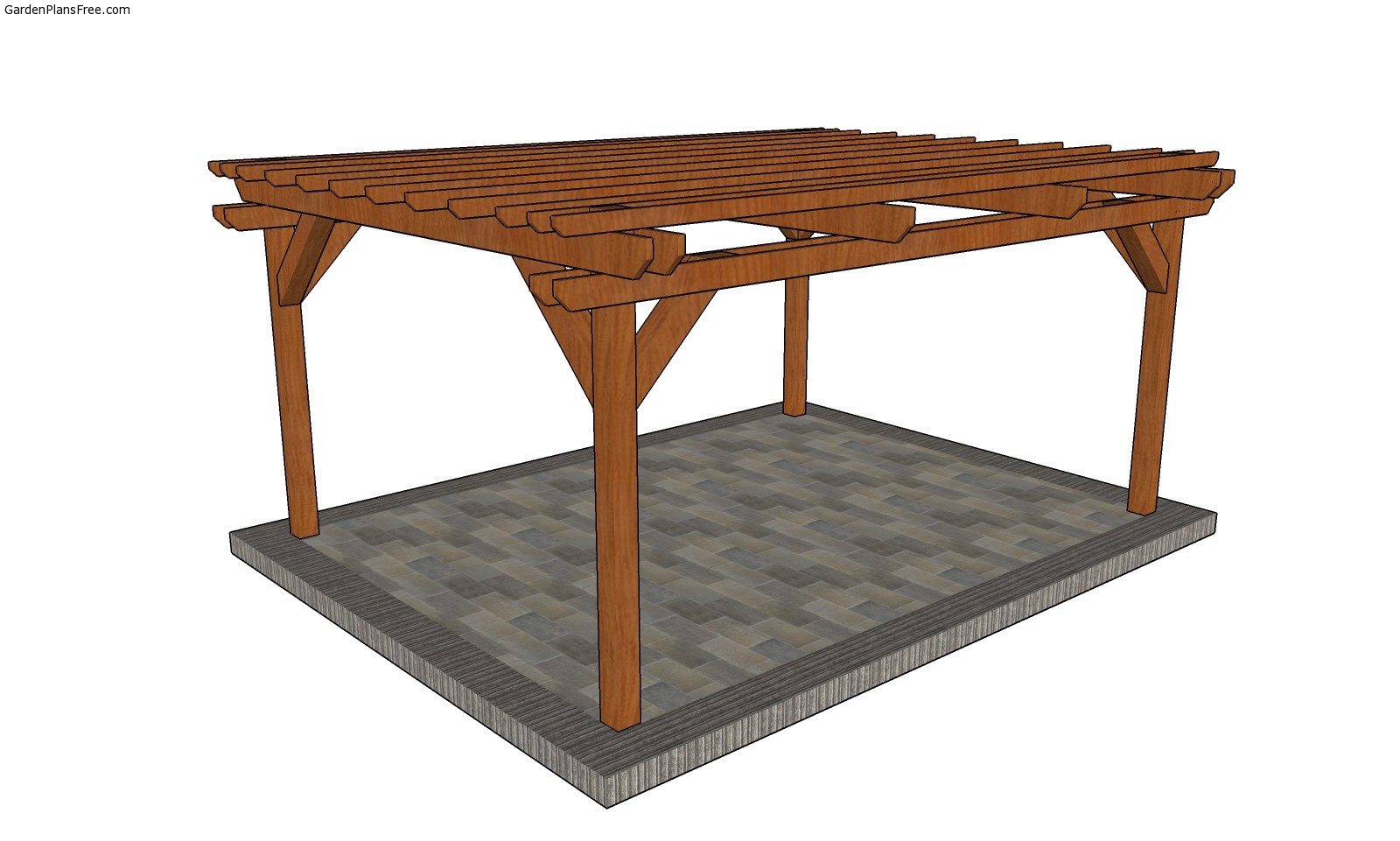 12x16 Pergola Plans - GPF