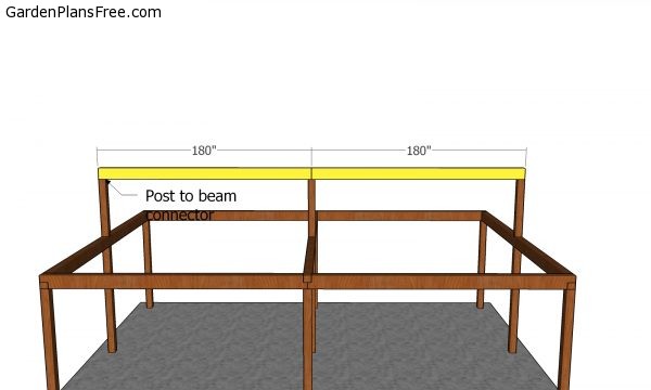 Fitting the ridge beams