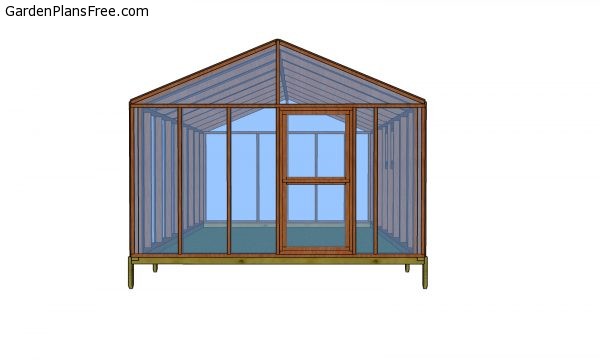 Front view - 12x16 greenhouse