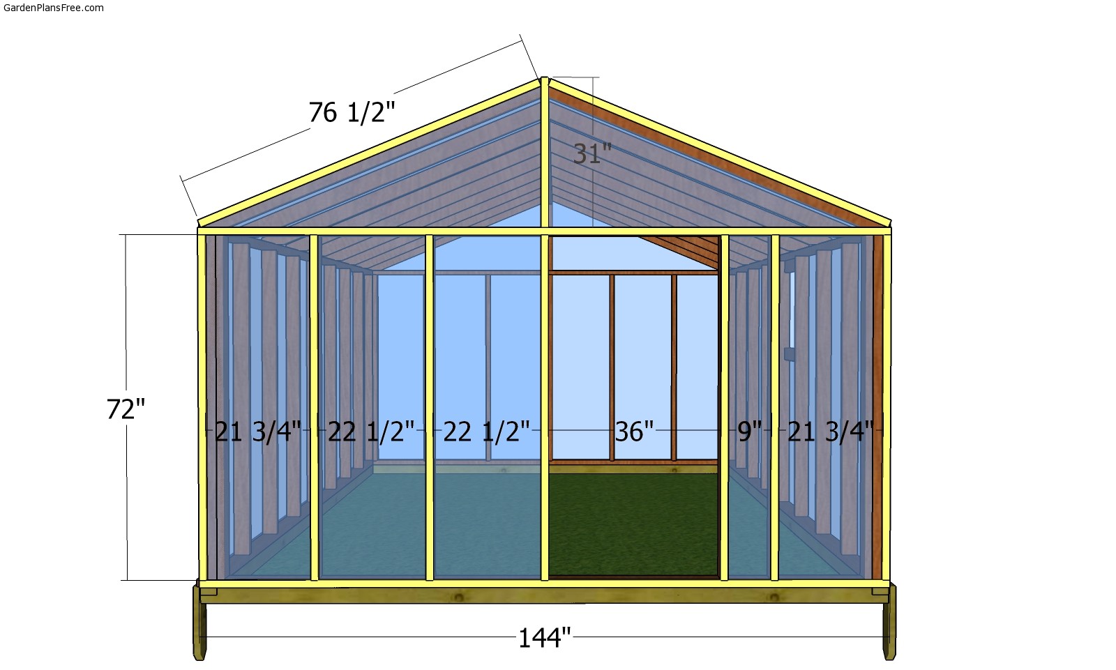 12x16 Gable Greenhouse - Free DIY Plans | Free Garden Plans - How to ...