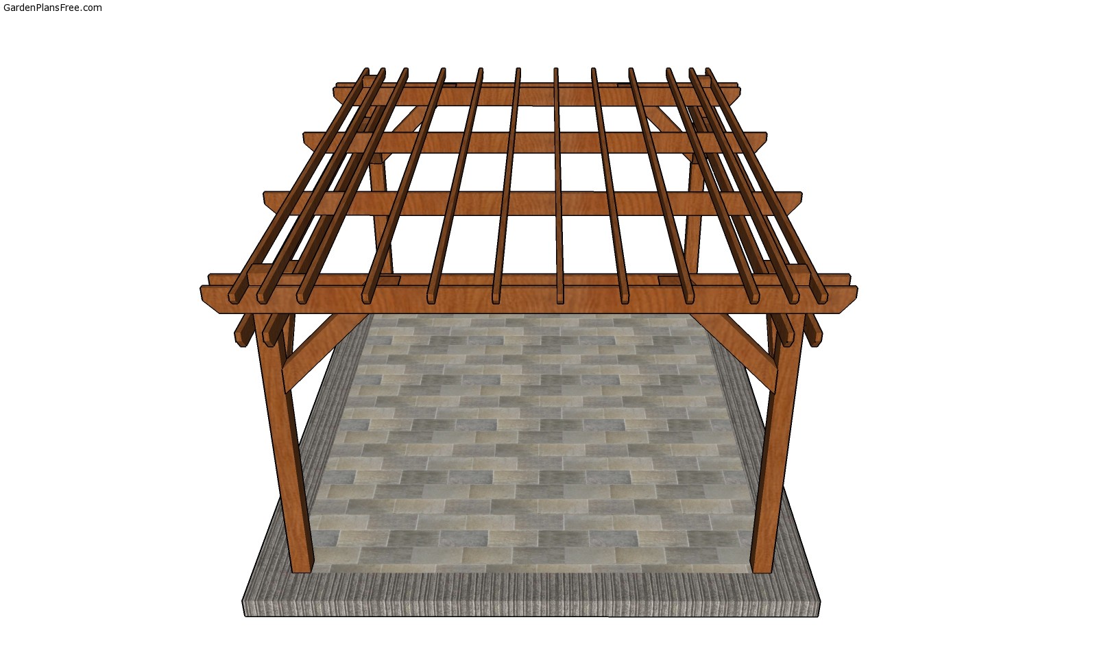 12x16 Free Standing Pergola - Free DIY Plans | Free Garden Plans - How ...