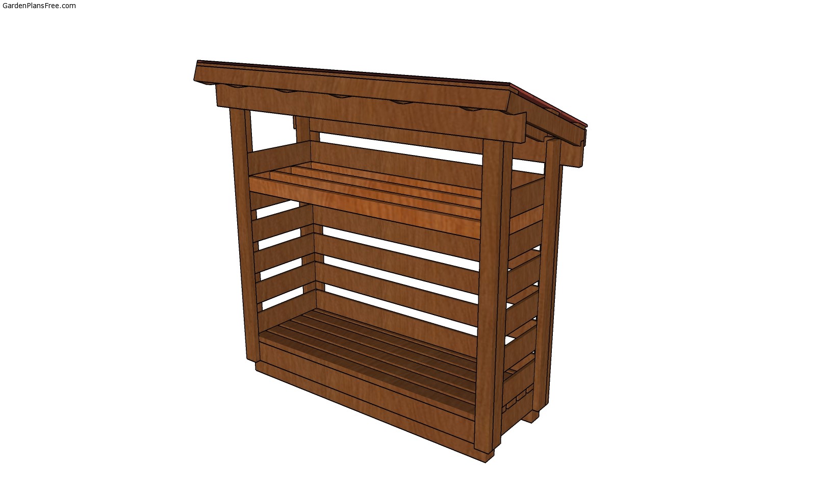 Simple half cord firewood shed plans