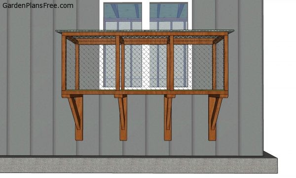 Window Catio Plans - front view