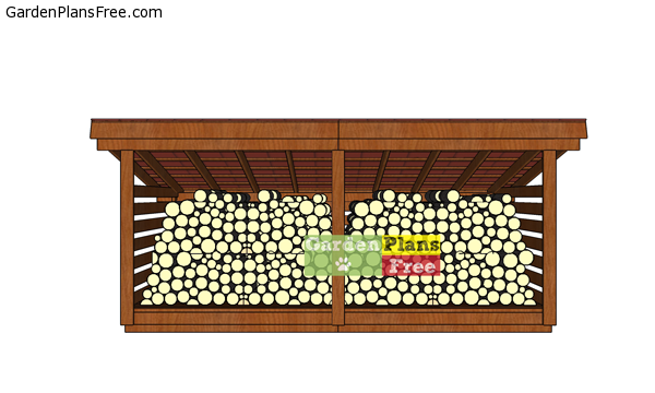 4-cord-firewood-shed-plans---front-view
