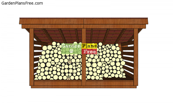 8x12-Firewood-Shed-Plans---front-view