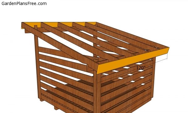 8x8 firewood shed plans - 3 cord wood storage free