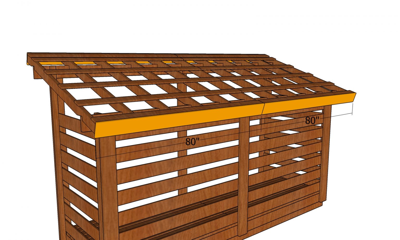 4x12 Firewood Shed - 2 cord Wood Storage Shed Plans | Free Garden Plans ...