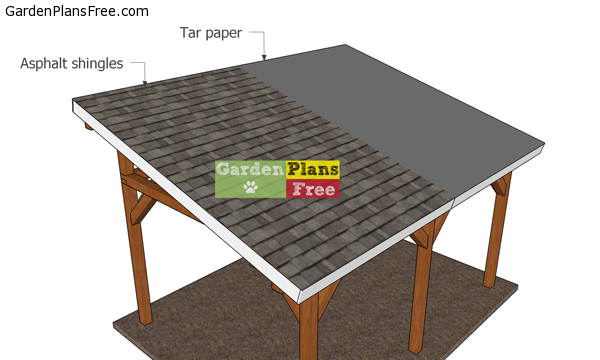 Fitting-the-roofing---12x16-lean-to-pavilion