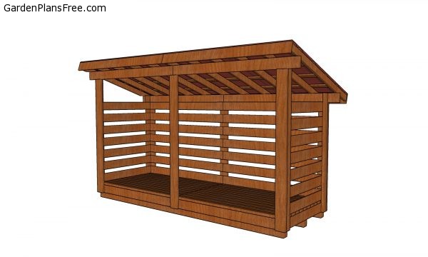 How to build a 2 cord wood storage shed