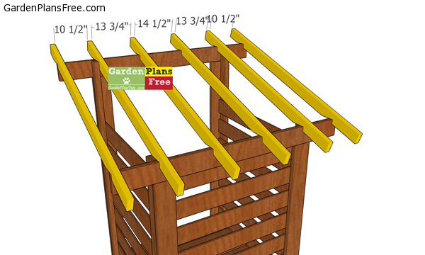 Fitting-the-rafters---4x4-firewood-shed