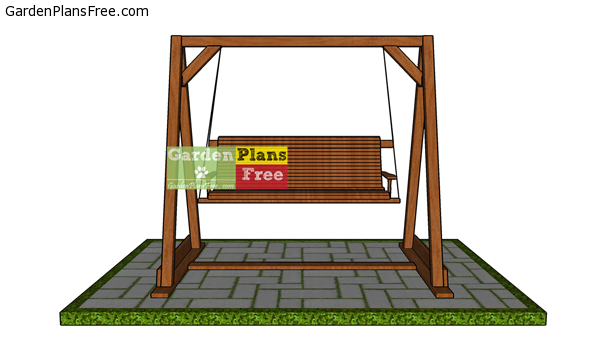 A-frame Porch Swing Stand – Free DIY Plans  Free Garden Plans - How to build  garden projects