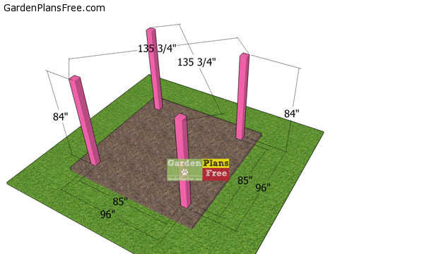 Laying-out-the-posts-for-the-8x8-pavilion