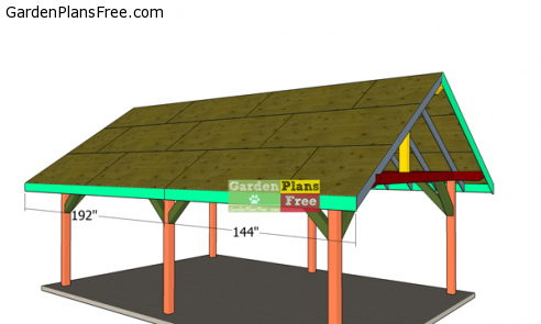 16×24 Gable Pavilion – Free DIY Plans | MyOutdoorPlans