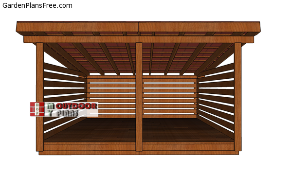 12x14-Firewood-Shed-Plans---front-view