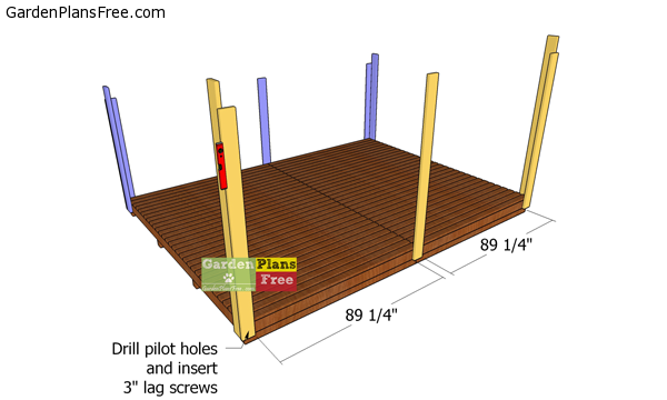 Fitting-the-posts-to-the-shed-floor