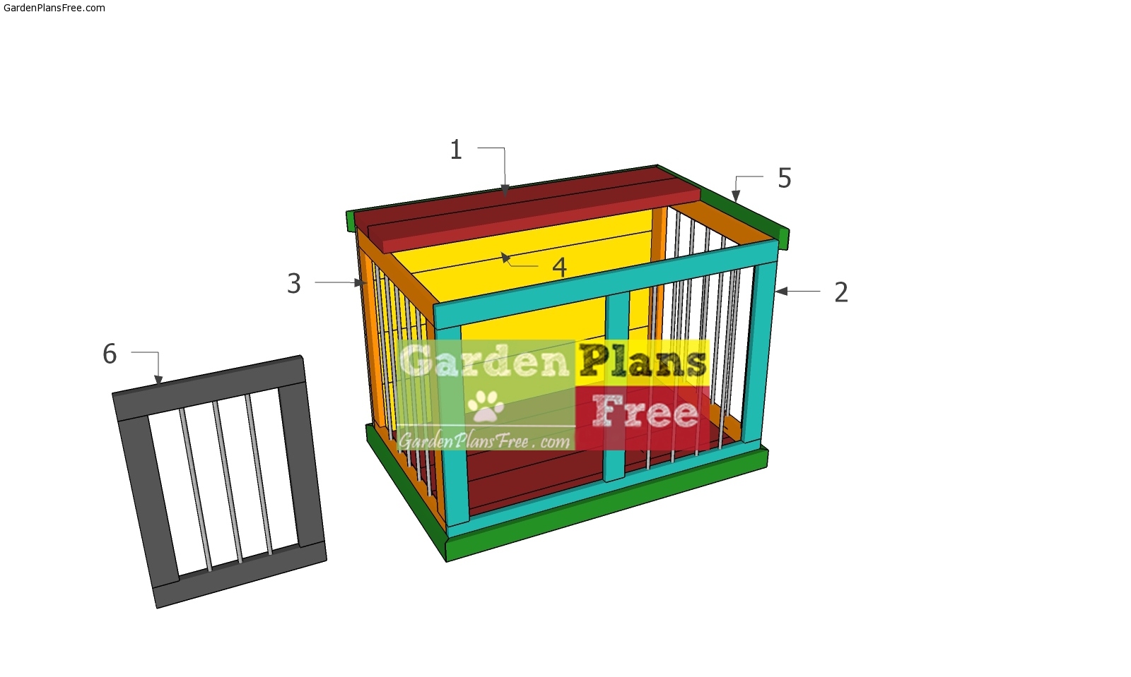 Large Single Dog Kennel – Free DIY Plans GardenPlansFree