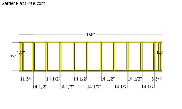 Top back wall frame