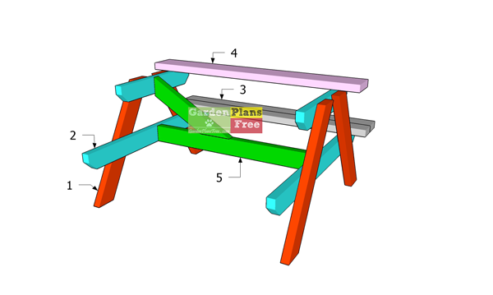 Children’s Picnic Table – Free DIY Plans - PDF Download