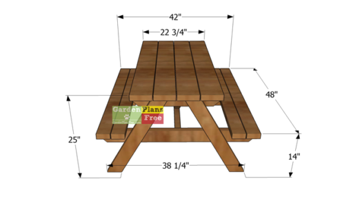 Children S Picnic Table Free DIY Plans PDF Download   Childrens Picnic Table Plans Dimensions 493x295 