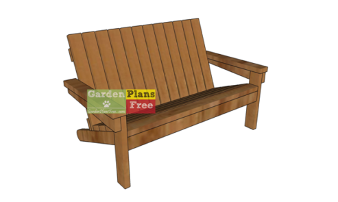 Adirondack Bench Plans – DIY Project - GardenPlansFree