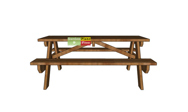 6-ft-picnic-table-plans---front-view