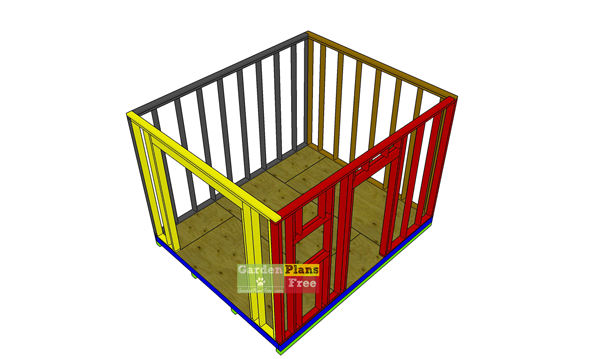 Assembling-the-frame-of-the-garden-shed