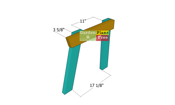 Assembling-the-side-frames-for-the-garden-bench