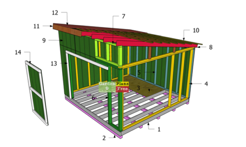 Free 12x12 lean to shed plans pdf ~ Learn shed plan dwg