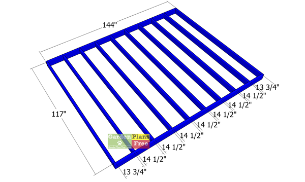 Building-the-floor-frame---10x12-shed