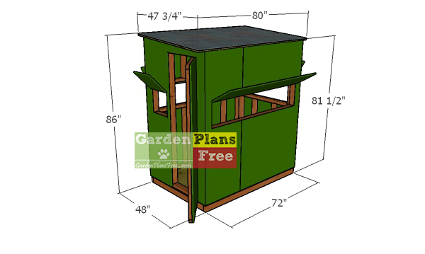 Deer-stand-plans---4x6-with-dimensions