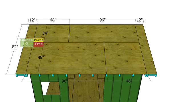 Fitting-the-roof-sheets----backyard-shed