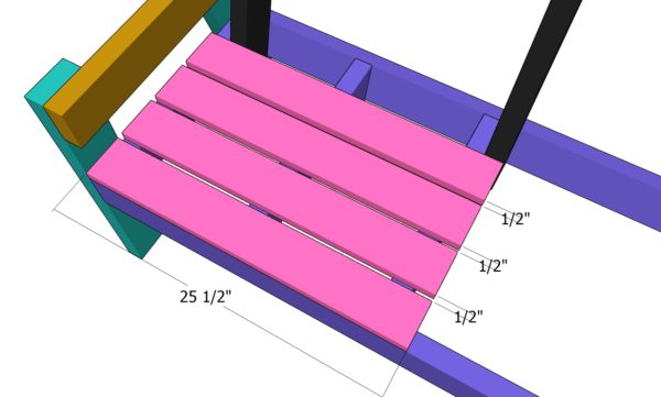 Fitting the seat slats