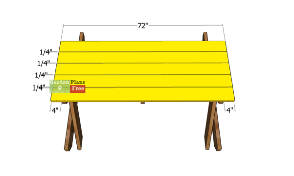 6 foot Picnic Table Plans – PDF Download - GardenPlansFree