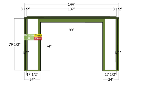 Front-wall-frame---large-lean-to-shed